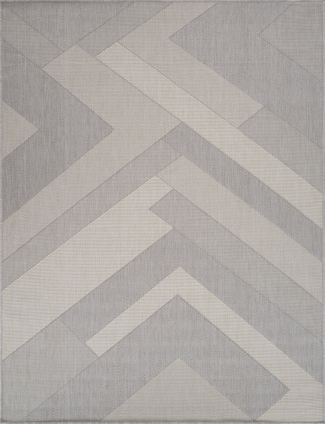Tapis d'Extérieur/Intérieur Gris/Ivoire  Hino