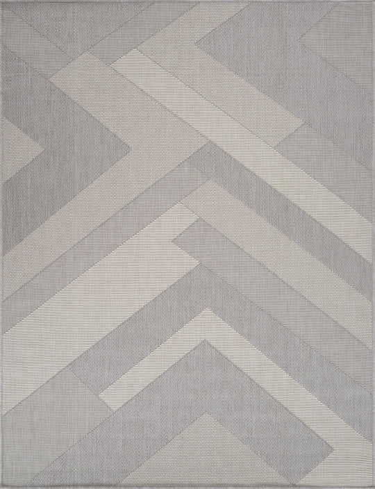 Tapis d'Extérieur/Intérieur Gris/Ivoire  Hino