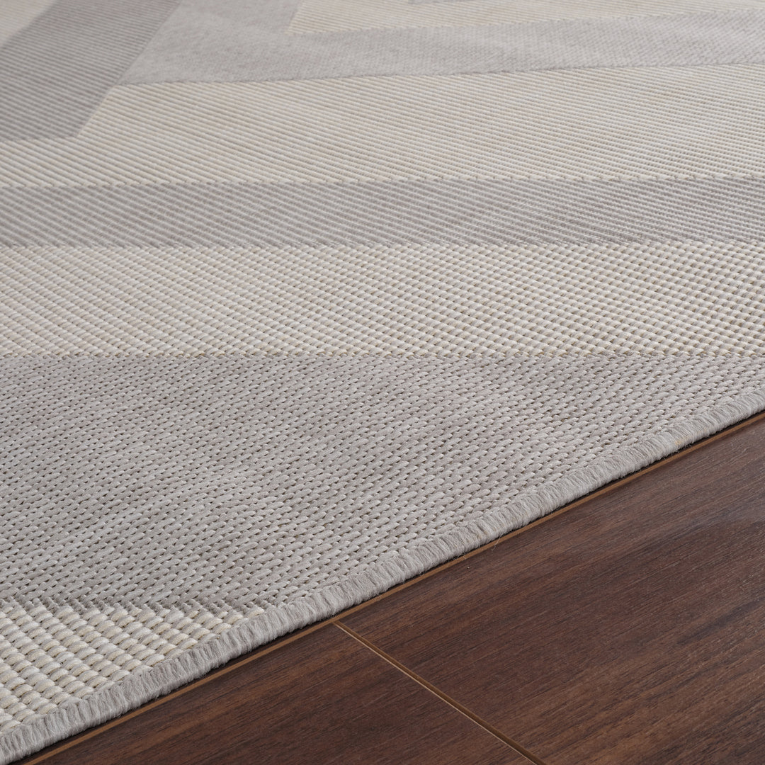 Tapis d'Extérieur/Intérieur Gris/Ivoire  Hino