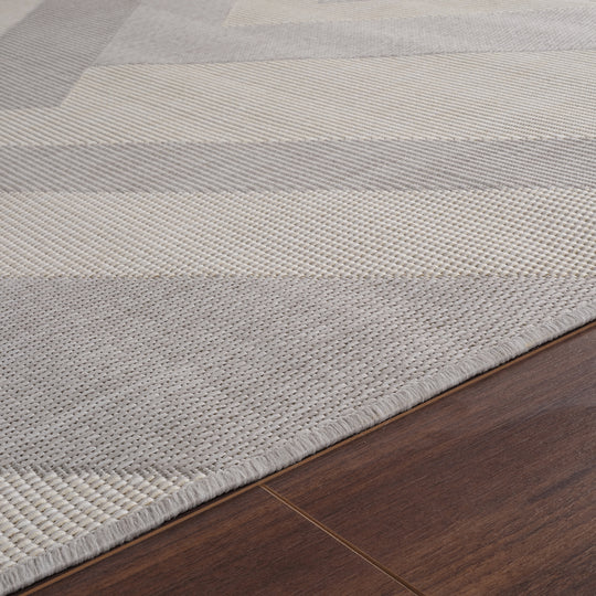 Tapis d'Extérieur/Intérieur Gris/Ivoire  Hino