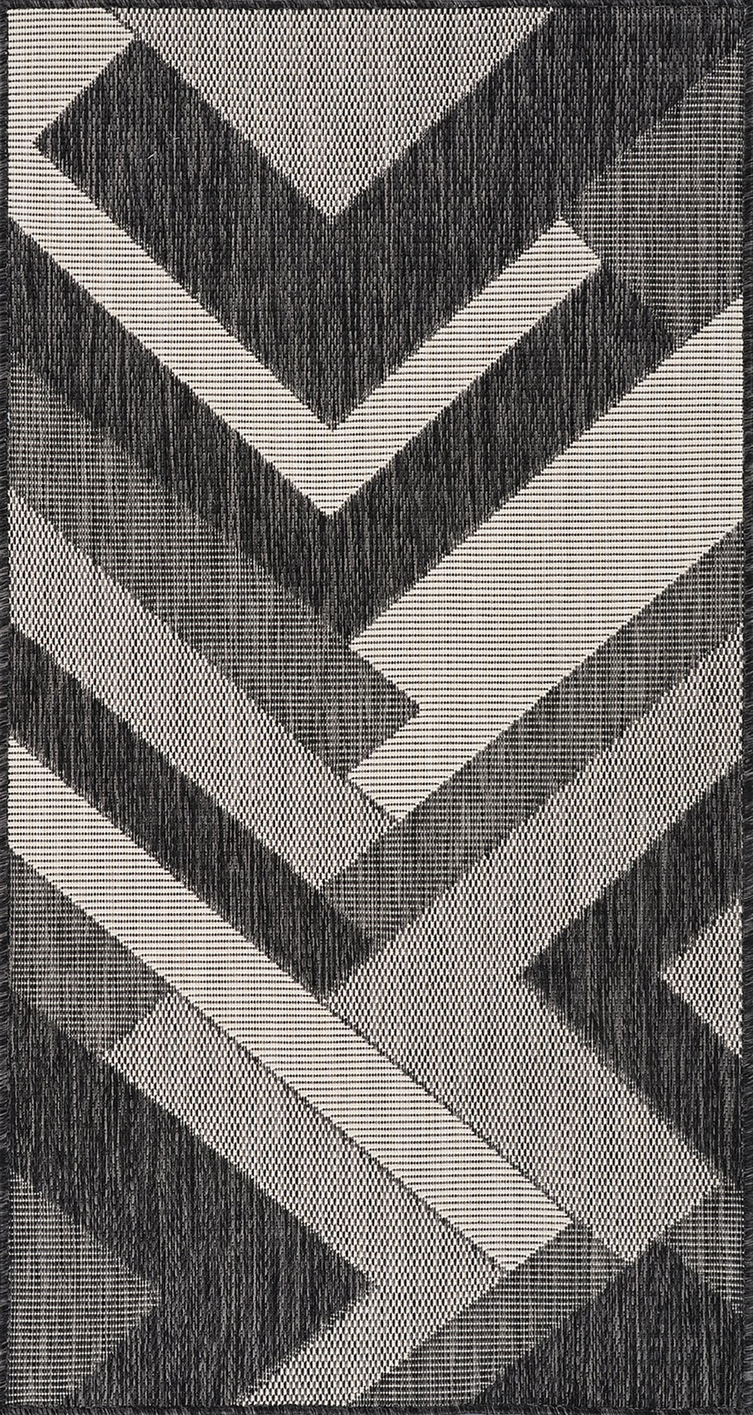 HINO Tapis d'Extérieur/Intérieur Gris/Ivoire 80x150