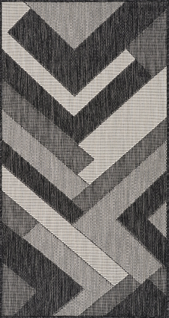 HINO Tapis d'Extérieur/Intérieur Gris/Ivoire 80x150