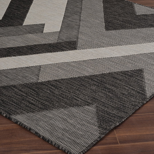 HINO Tapis d'Extérieur/Intérieur Gris/Ivoire 120x170