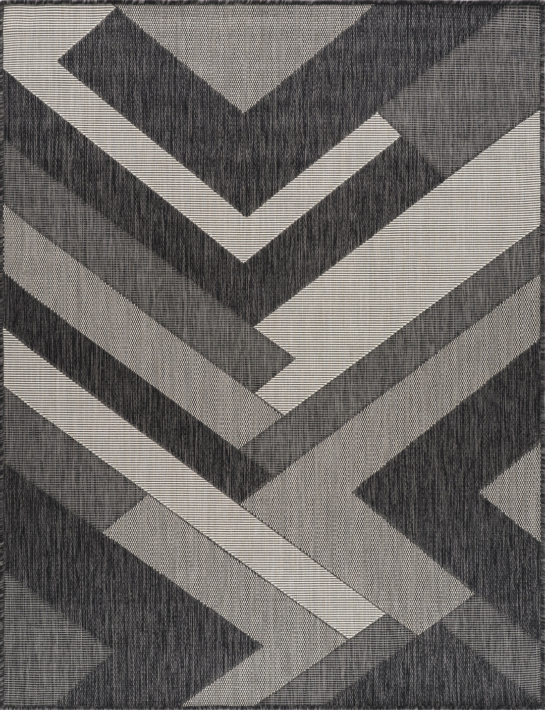 HINO Tapis d'Extérieur/Intérieur Gris/Ivoire 120x170