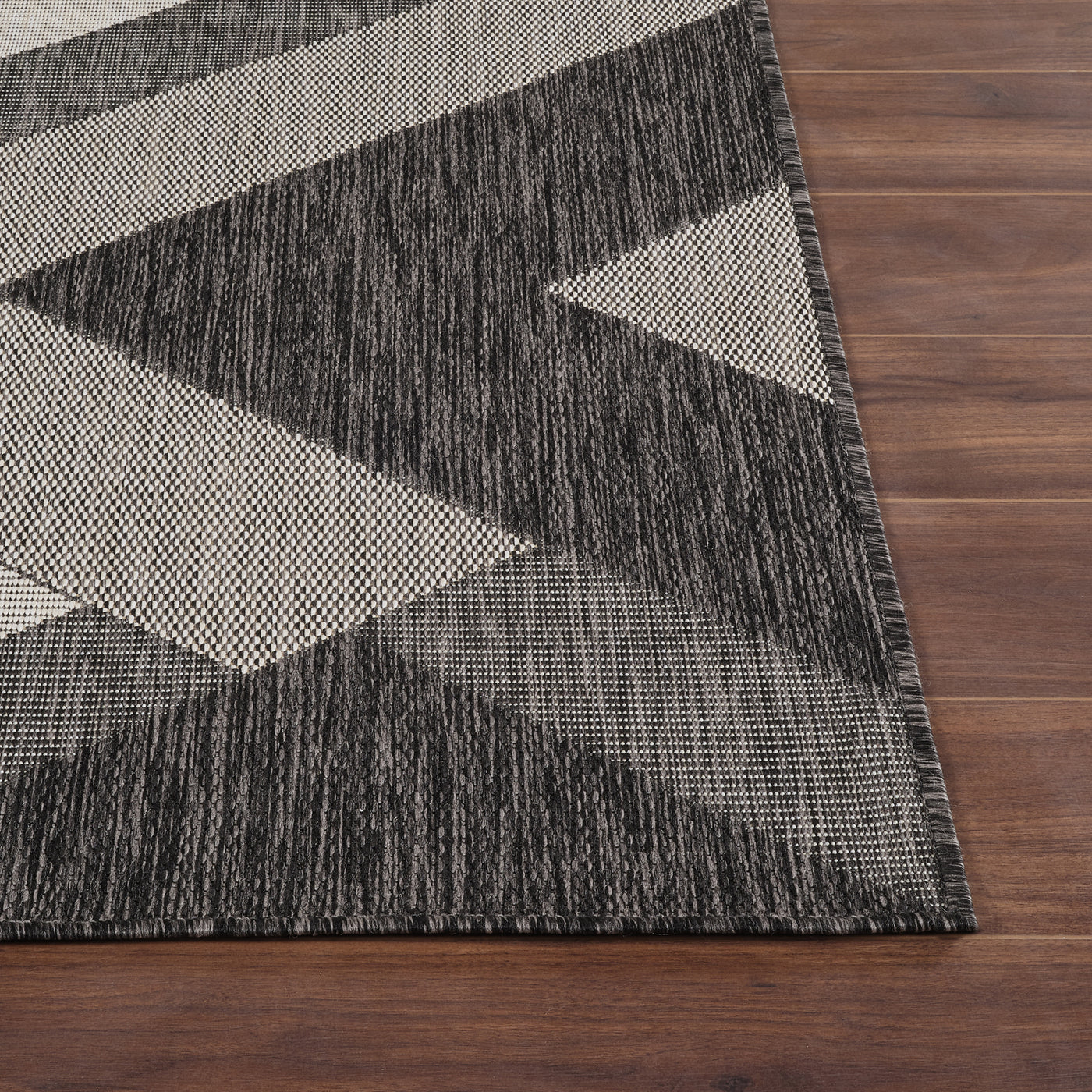 HINO Tapis d'Extérieur/Intérieur Gris/Ivoire 80x150