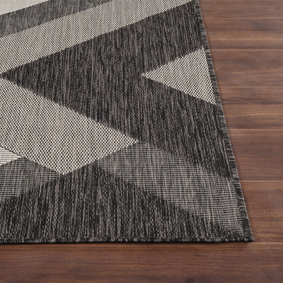 HINO Tapis d'Extérieur/Intérieur Gris/Ivoire 80x150