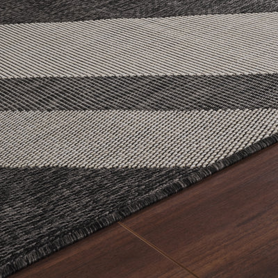 HINO Tapis d'Extérieur/Intérieur Gris/Ivoire 80x150