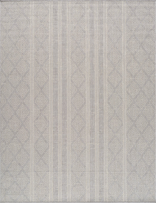 Tapis d'Extérieur/Intérieur Gris/Ivoire  Hebi