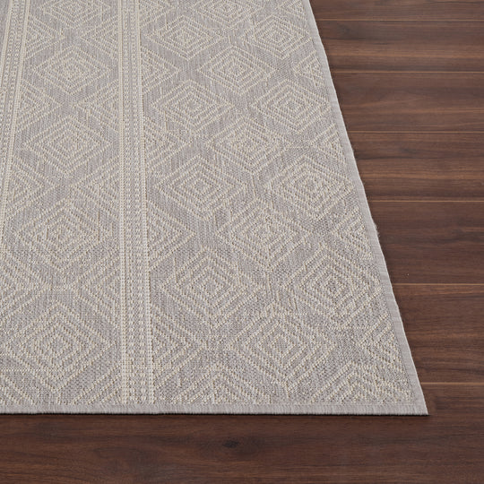 Tapis d'Extérieur/Intérieur Gris/Ivoire  Hebi