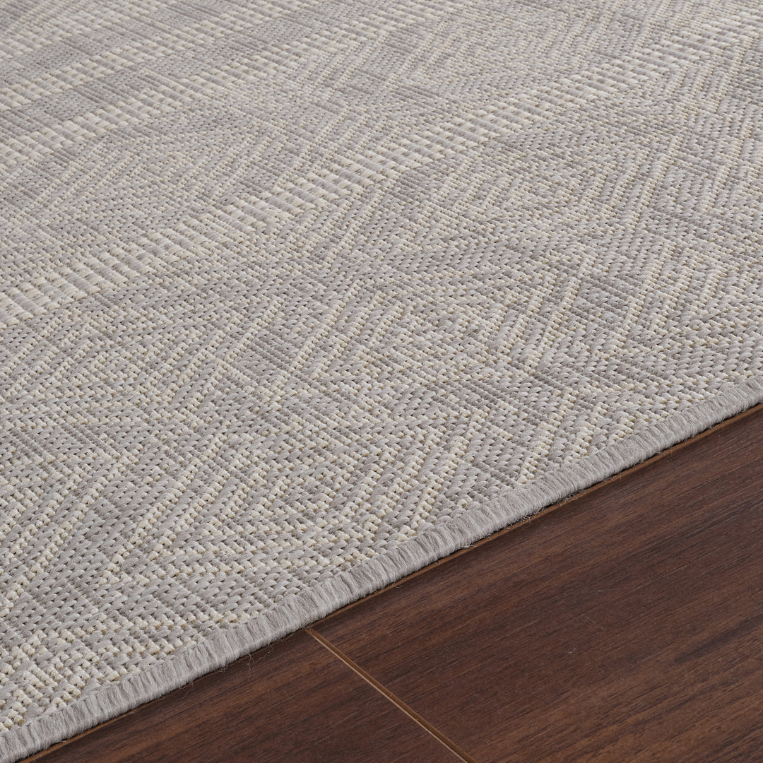Tapis d'Extérieur/Intérieur Gris/Ivoire  Hebi
