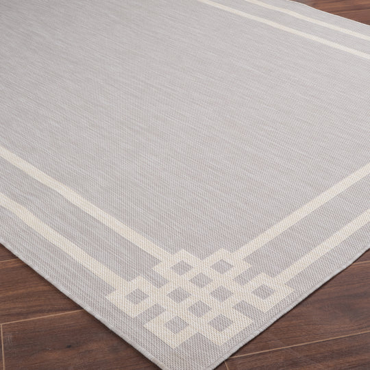 Tapis d'Extérieur/Intérieur Gris/Ivoire  Heerlen