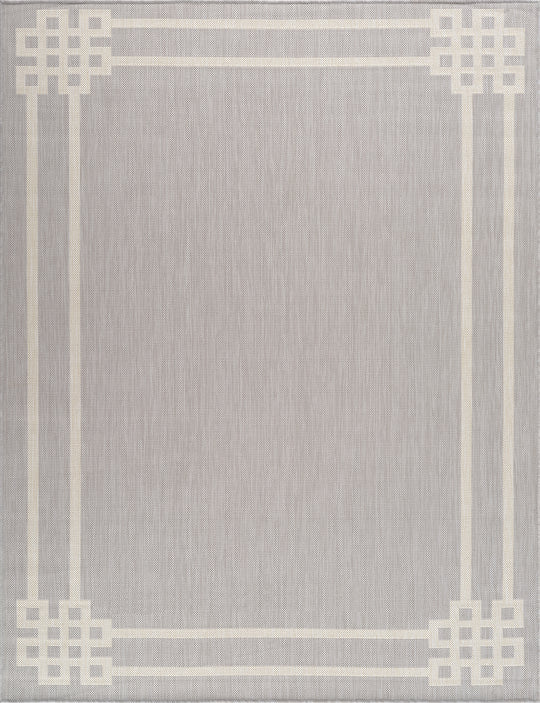 Tapis d'Extérieur/Intérieur Gris/Ivoire  Heerlen