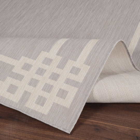 Tapis d'Extérieur/Intérieur Gris/Ivoire  Heerlen