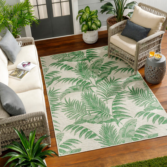 Tapis d'Extérieur/Intérieur Ivoire/Vert  Hoya