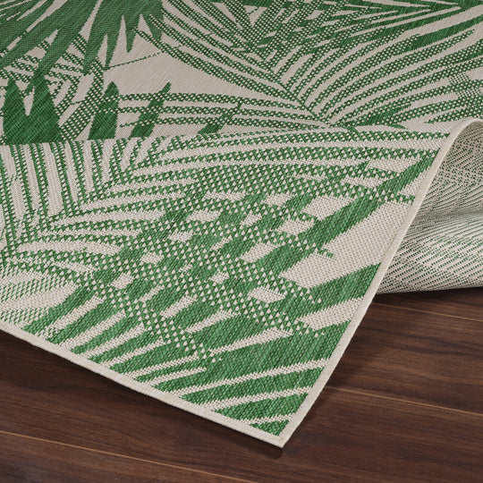 Tapis d'Extérieur/Intérieur Vert/Ivoire Hoya