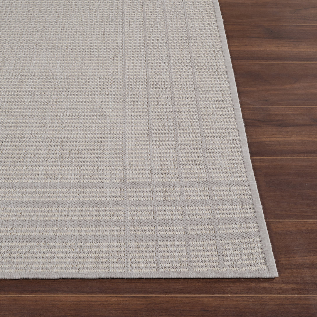 Tapis d'Extérieur/Intérieur Gris/Ivoire Island