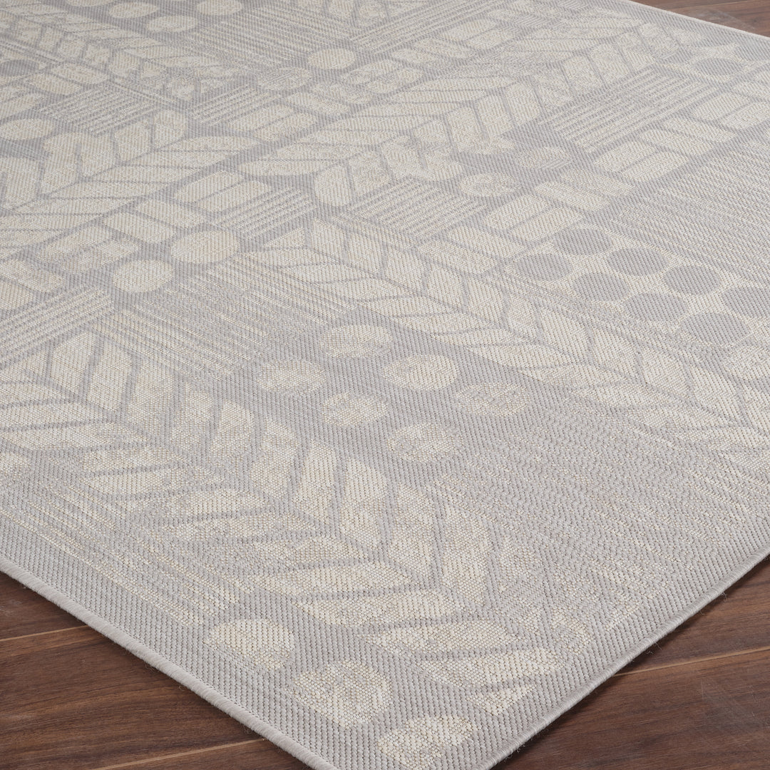 Tapis d'Extérieur/Intérieur Gris/Ivoire Jixi