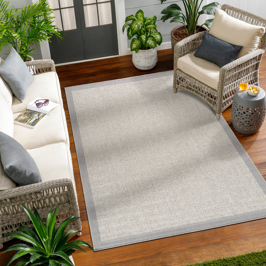 Tapis d'Extérieur/Intérieur Ivoire/Gris Juba