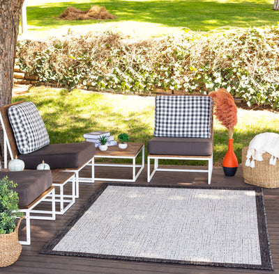 JUBA Tapis d'Extérieur/Intérieur Ivoire/Gris 160x213