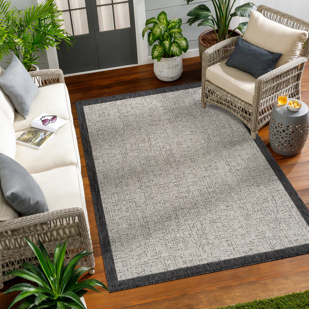 JUBA Tapis d'Extérieur/Intérieur Ivoire/Gris 160x213