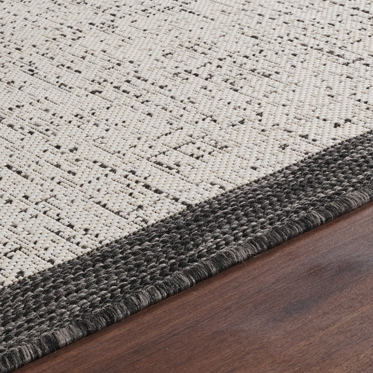 JUBA Tapis d'Extérieur/Intérieur Ivoire/Gris 80x150