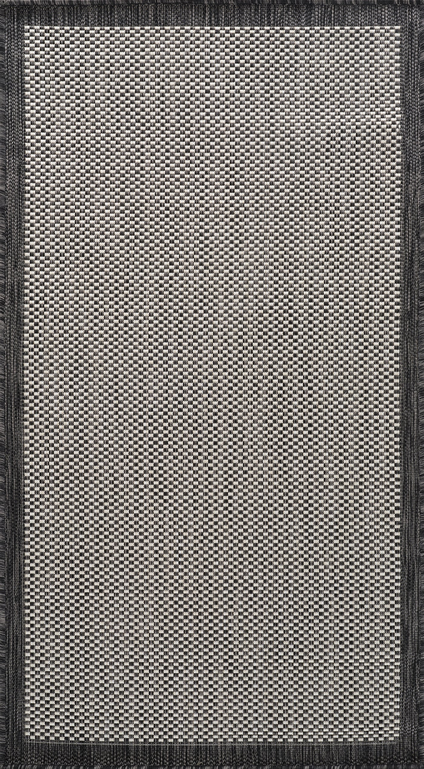 KIRIKI Tapis d'Extérieur/Intérieur Gris/Ivoire 80x150