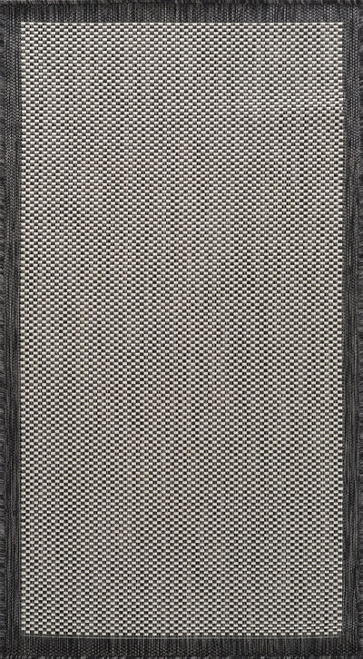 KIRIKI Tapis d'Extérieur/Intérieur Gris/Ivoire 80x150