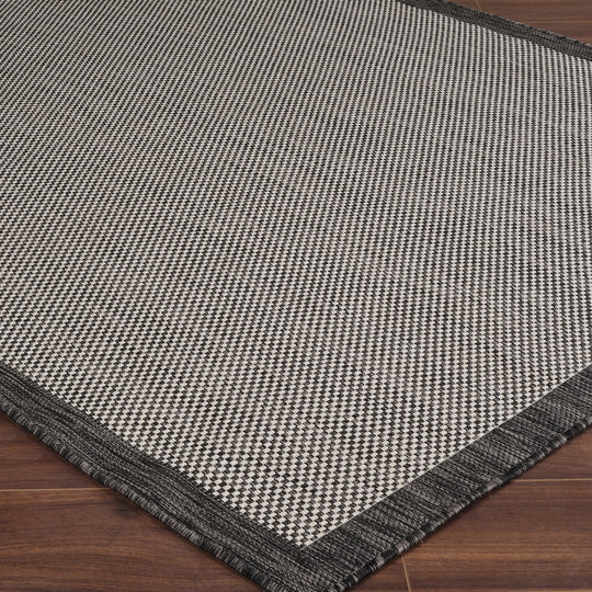 KIRIKI Tapis d'Extérieur/Intérieur Gris/Ivoire 160x213