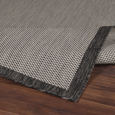 KIRIKI Tapis d'Extérieur/Intérieur Gris/Ivoire 80x150