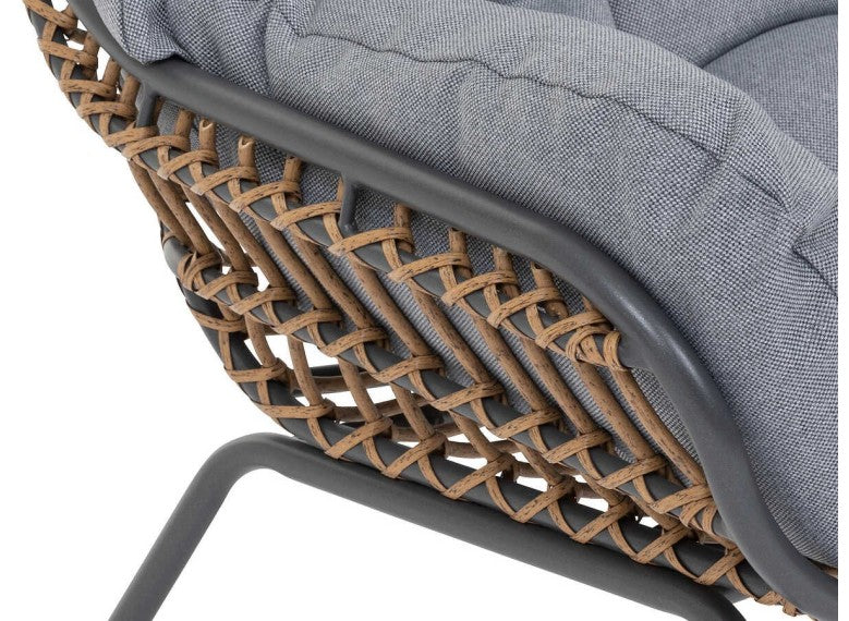 Salon de jardin HESPERIDE PAOPAO graphite en acier