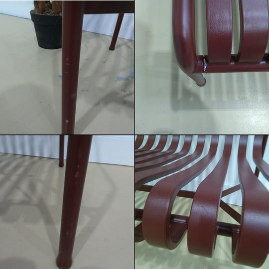 Salon de jardin HAY Palissade rouge (1 banc, 2 fauteuils, 2 chaises et 1 ottoman)