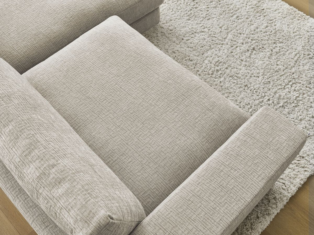 Canapé d'angle droit BOBOCHIC beige 4 places LEONARD