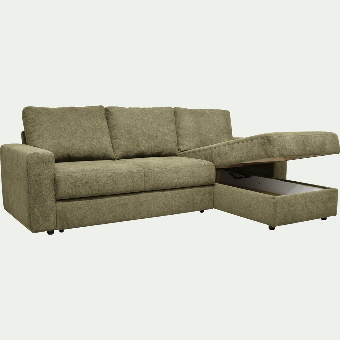 Canapé d'angle ALINEA HONORE convertible vert cèdre