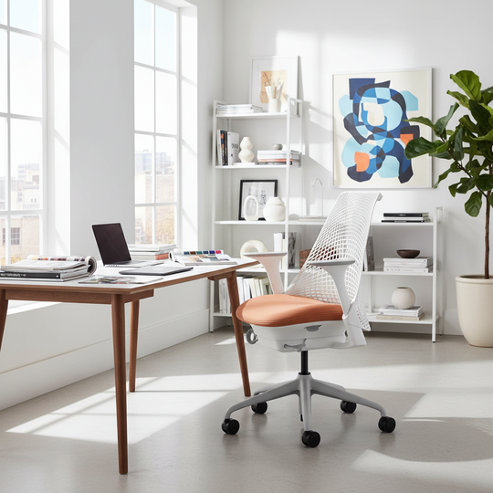 Siège de bureau HERMAN MILLER Sayl Remix 3 & Studio blanc