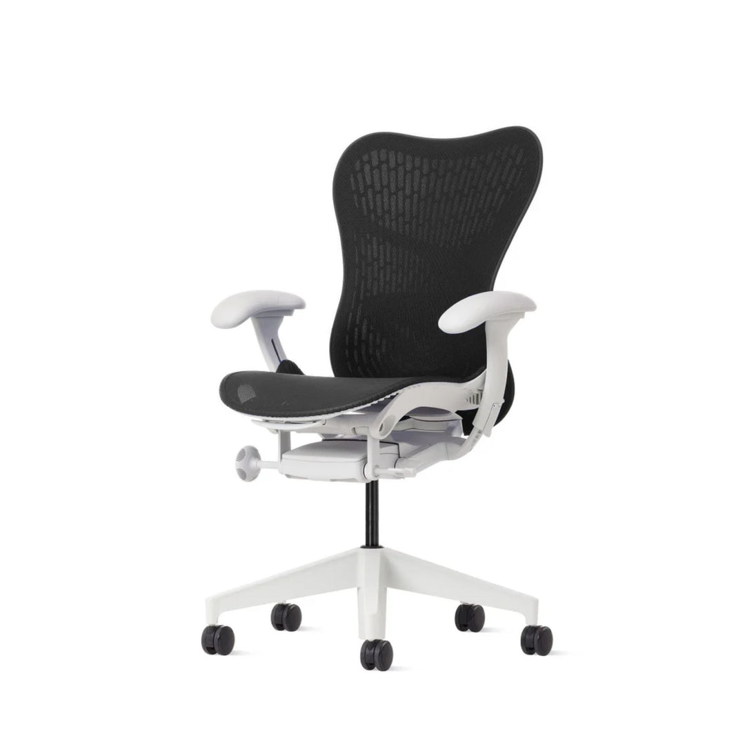 Fauteuil HERMAN MILLER Mirra 2 Butterfly en Graphite et blanc