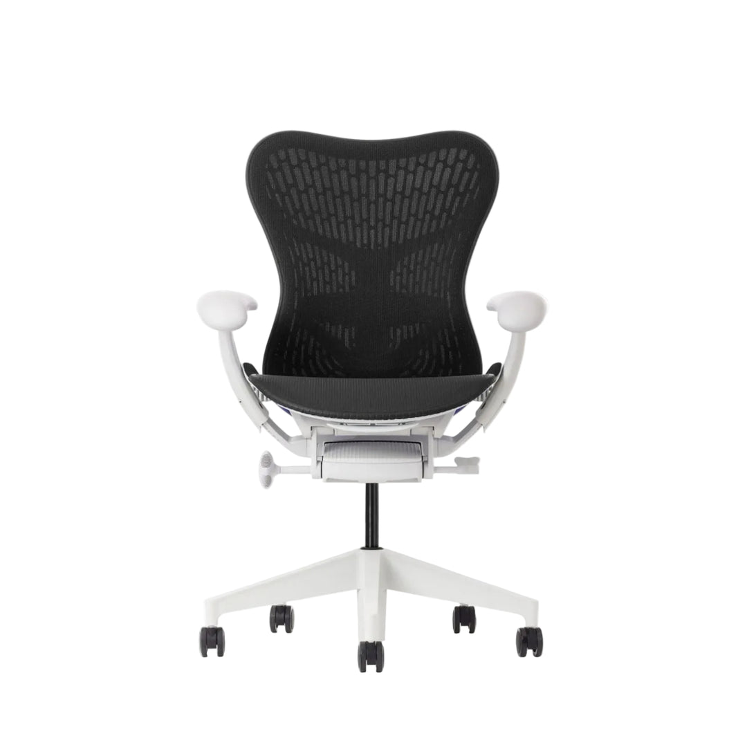 Fauteuil HERMAN MILLER Mirra 2 Butterfly en Graphite et blanc