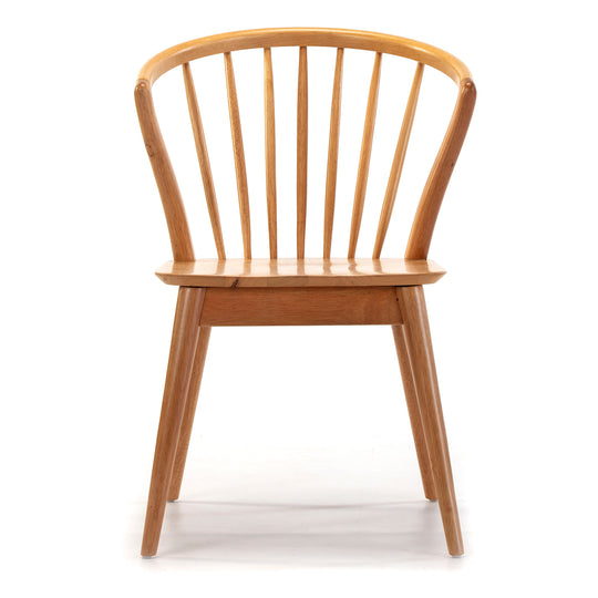 Lot de 2 chaises en bois massif Mura couleur chêne
