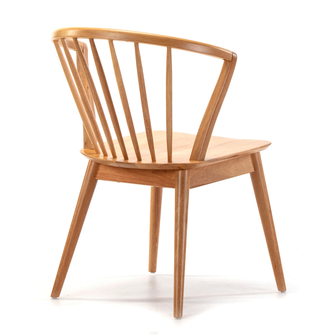 Lot de 2 chaises en bois massif Mura couleur chêne