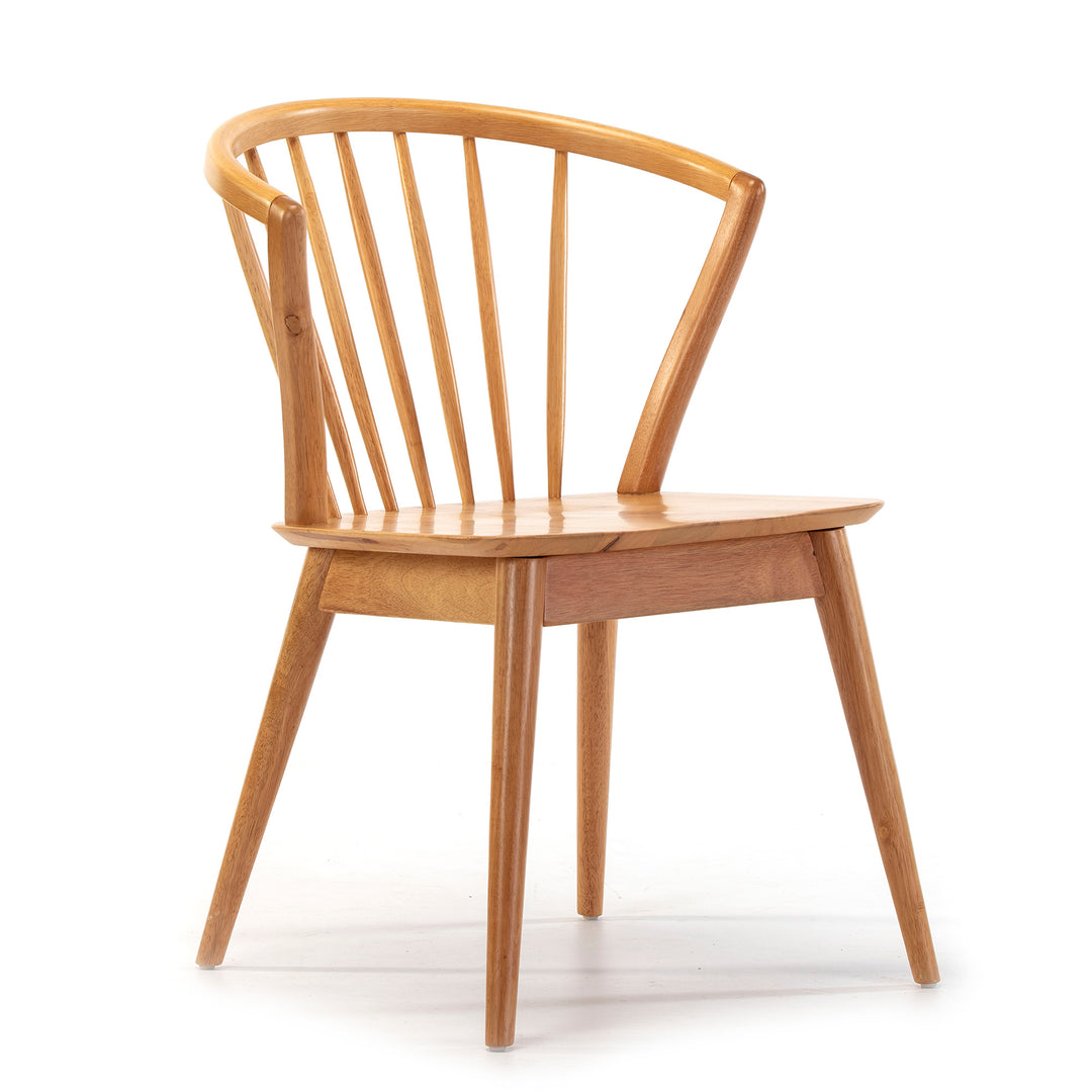 Lot de 2 chaises en bois massif Mura couleur chêne