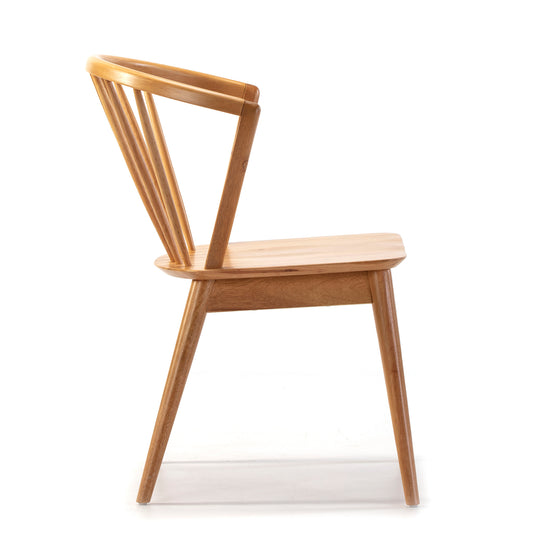 Lot de 2 chaises en bois massif Mura couleur chêne