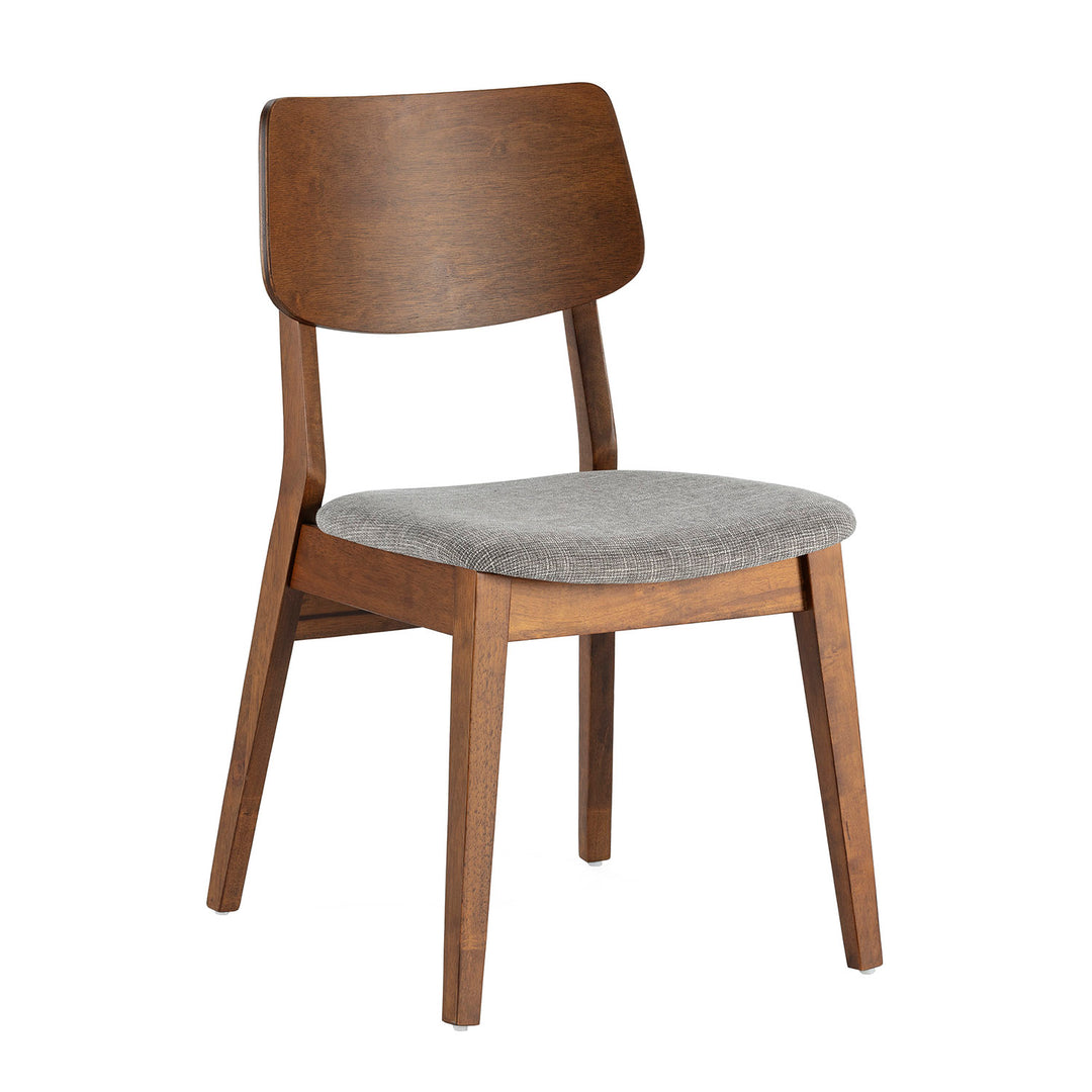 Lot de 2 chaises Susi couleur Noyer, bois massif