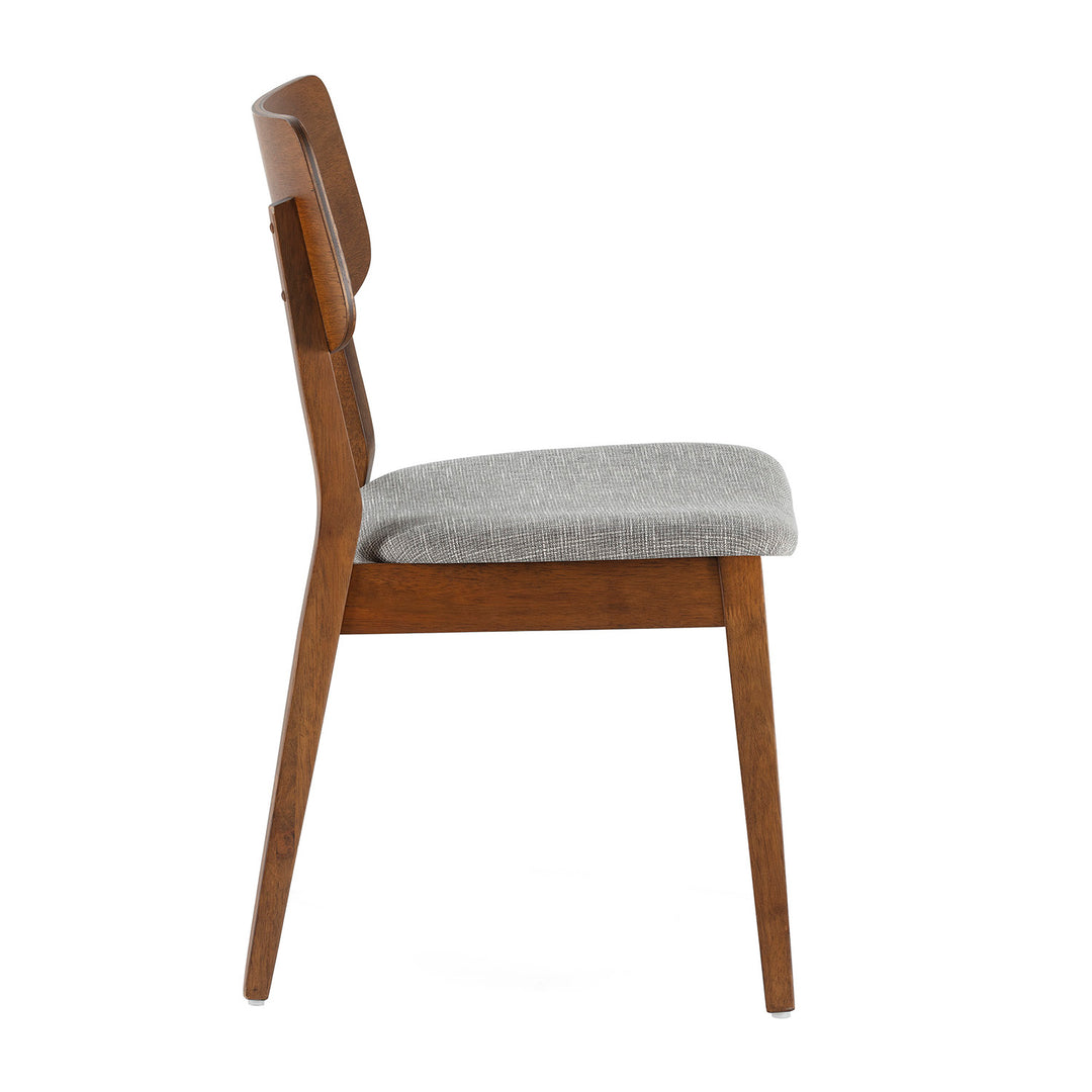 Lot de 2 chaises Susi couleur Noyer, bois massif