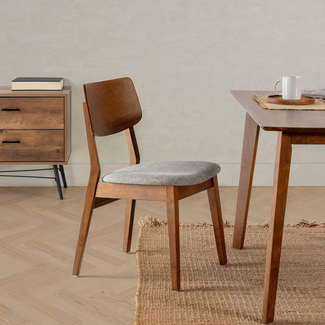 Lot de 2 chaises Susi couleur Noyer, bois massif