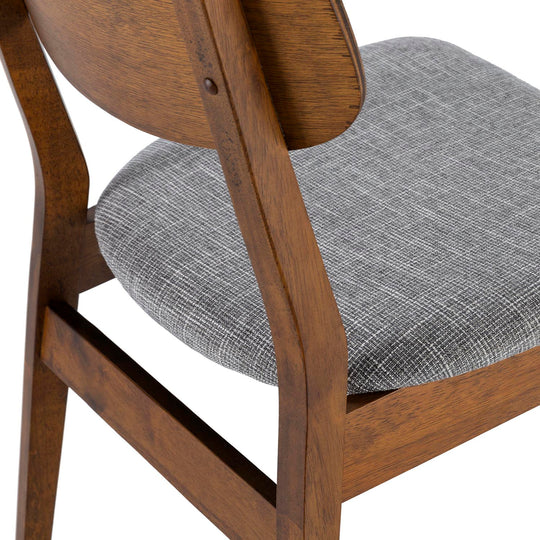 Lot de 2 chaises Susi couleur Noyer, bois massif