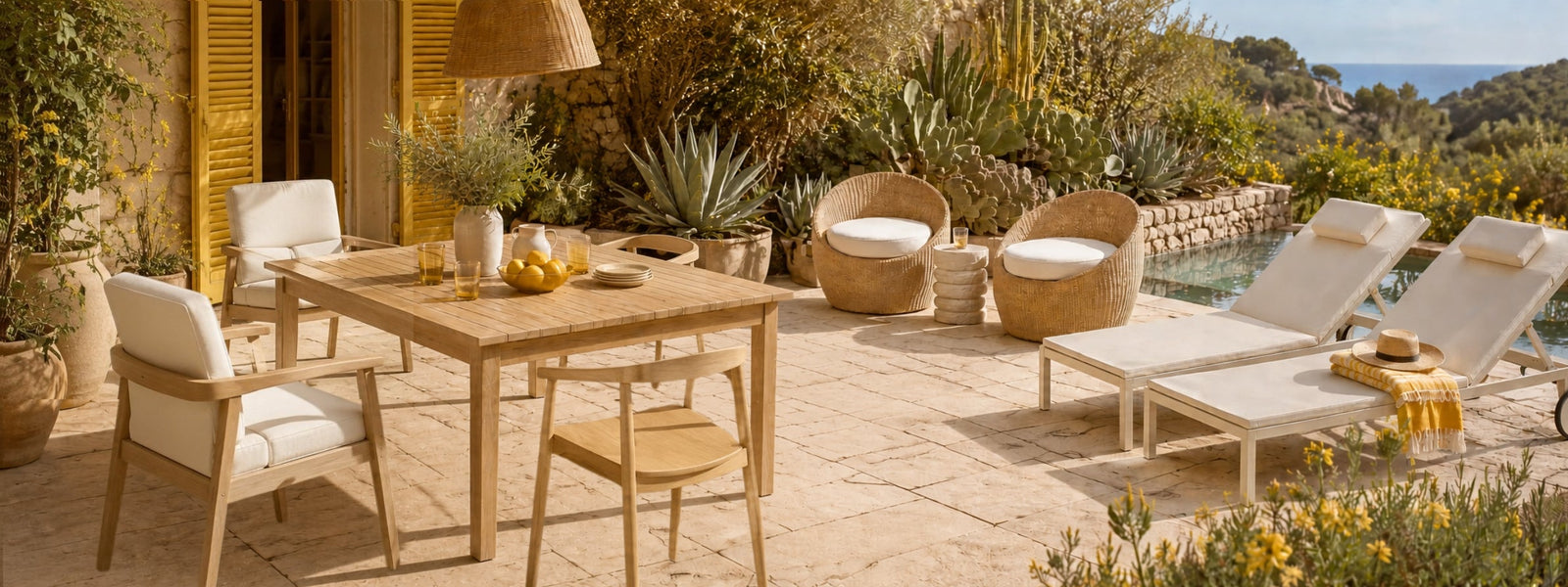 exterieur terasse avec mobilier de jardin sklum