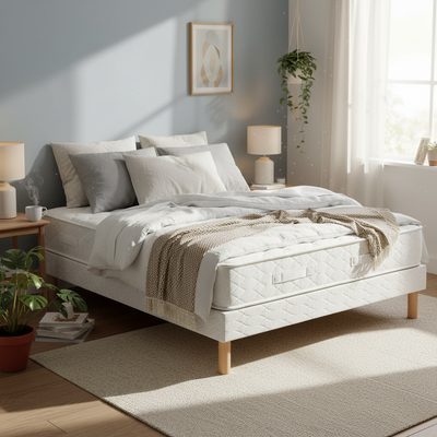 Sommier BULTEX tapissier à lattes recouvertes Power 160x190 cm