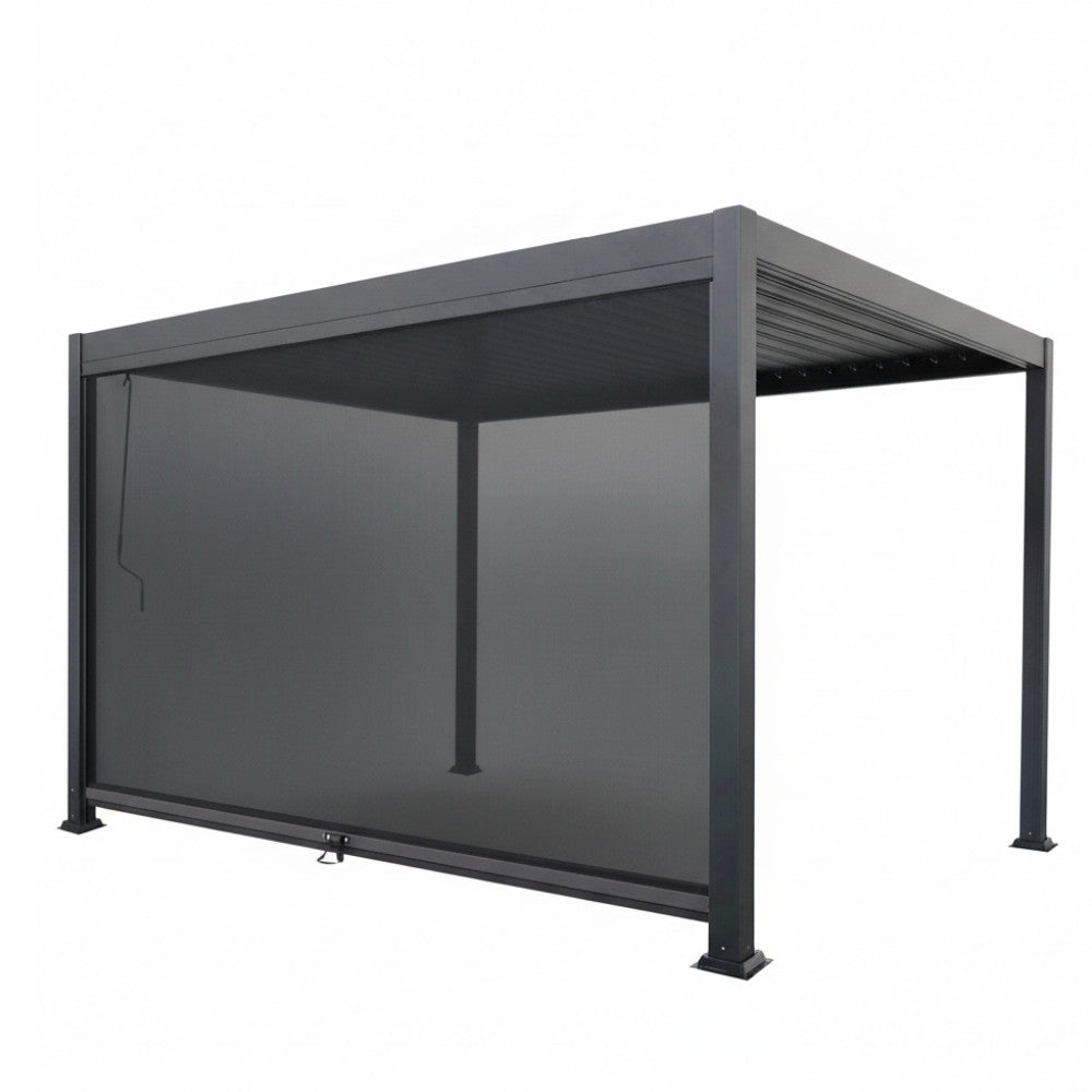 Store DRAWER Tero pour pergola bioclimatique 3m gris foncé