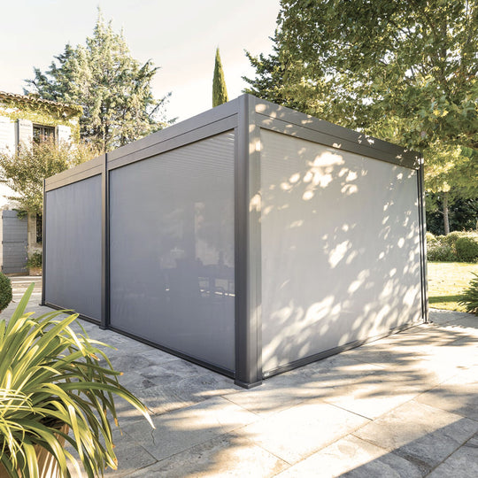 Store pour pergola bioclimatique HESPERIDE Evora Ardoise