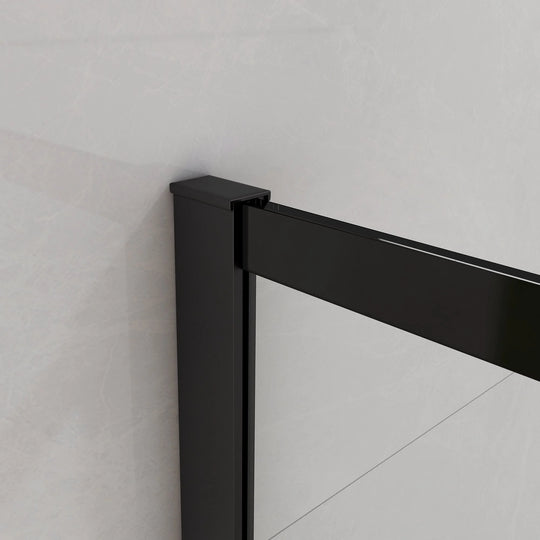 Paroi de douche italienne SENSEA Studio sérigraphié noir 140x200cm 8mm — photo produit