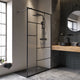 Paroi de douche italienne SENSEA Studio sérigraphié noir 140x200cm 8mm — photo produit